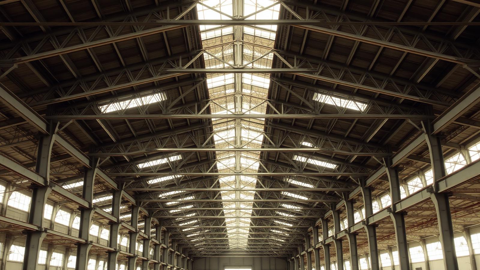 Long-span steel warehouse structure